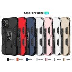 Wholesale Military Grade Armor Protection Stand Magnetic Feature Case for iPhone 12 / 12 Pro 6.1 (Black)